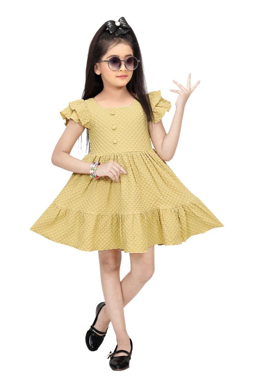 Sunshine Chic! Dark Yellow Dress for Girls (Ages 2-3 & 7-8 Years)