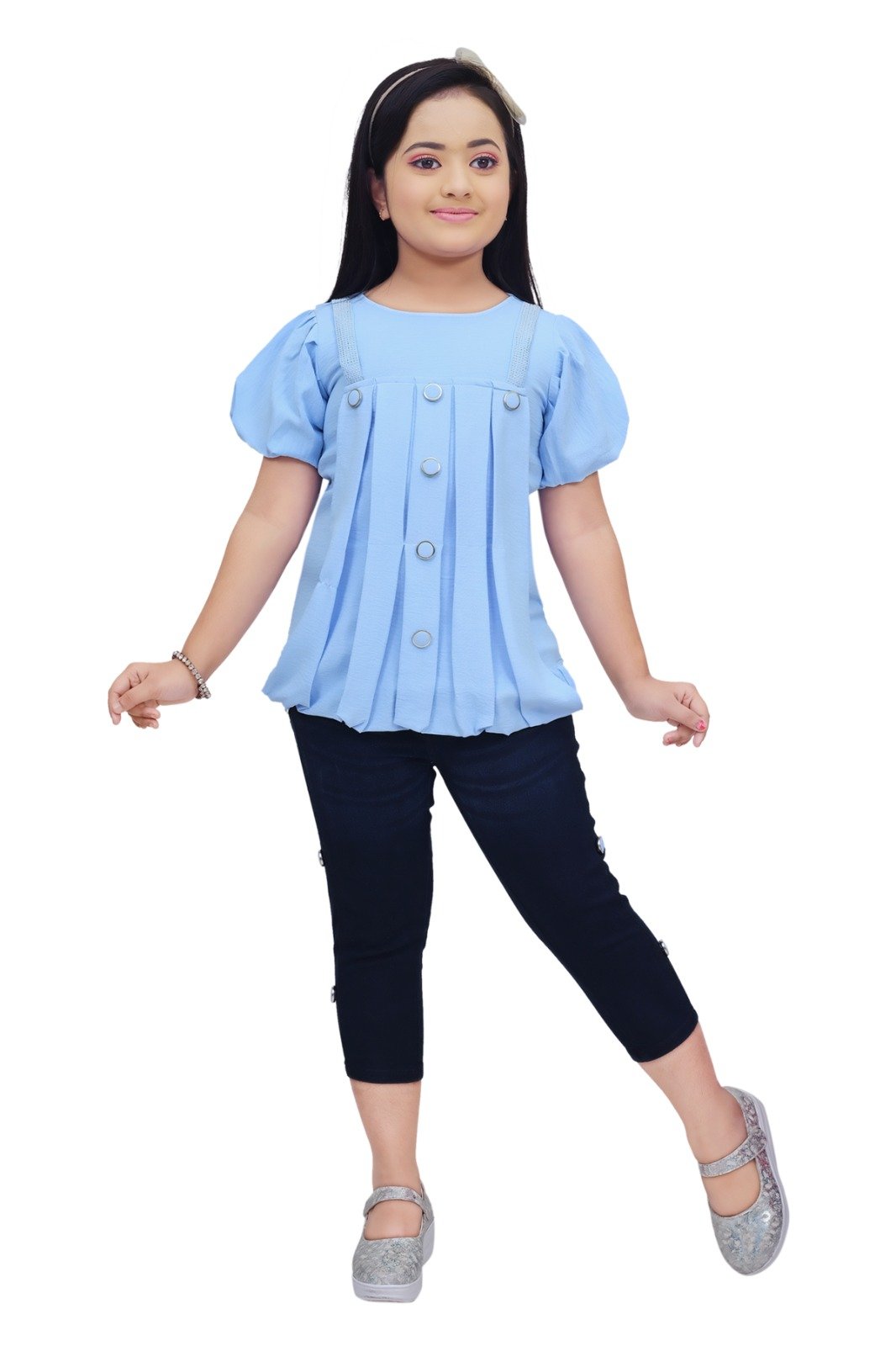 Trendy Comfort Meets Style: Capri Set for Girls (2-10 Years)