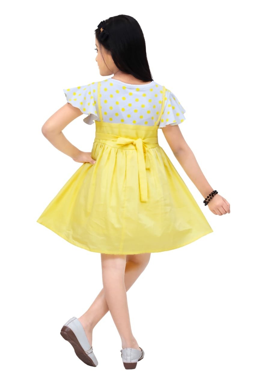 Sunshine & Smiles: Lemon Zest Cotton Frock for Toddlers & Tweens (Ages 2-3 & 9-10)