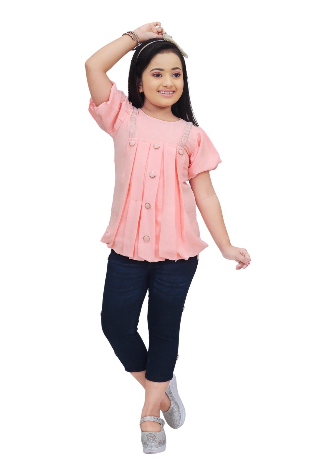 Light Pink Capri Set for Girls (2-10 Years)